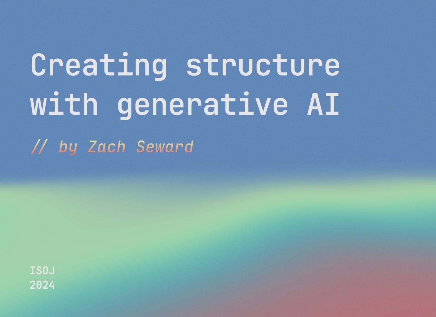 Creating structure with generative AI